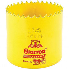 Starrett - 1-7/8" Diam, 1-5/8" Cutting Depth, Hole Saw - High Speed Steel Saw, Toothed Edge - Exact Industrial Supply