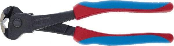 Channellock - 8" OAL, 1/4" Capacity, End Cutting Pliers - 11/32" Jaw Length x 1-19/32" Jaw Width, Oval/Curved Head, TPR-Rubber Overmold Handle - Exact Industrial Supply