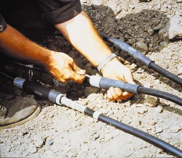 3M - 203mm Long, 2:1, EPDM Rubber Cold Shrink Electrical Tubing - Black - Exact Industrial Supply