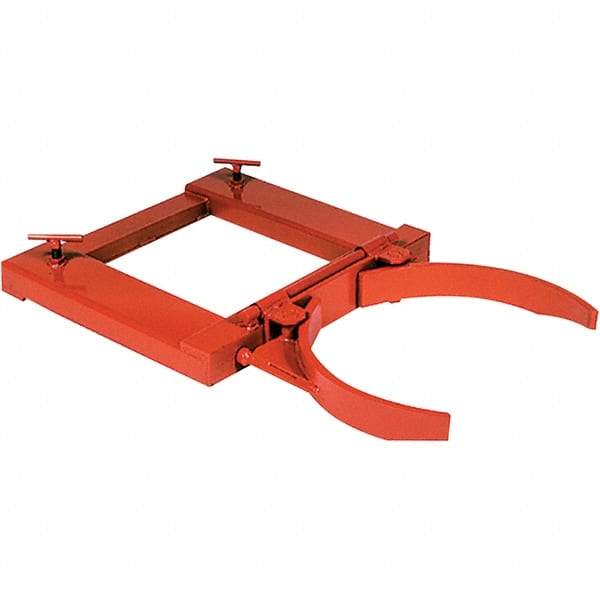Wesco Industrial Products - 1,500 Lb Load Capacity, 55 Gal Drum Grab - 28" Wide x 4-3/4" High, Steel Wheels - Exact Industrial Supply