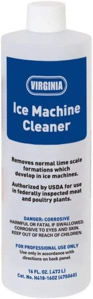 Parker - 16 oz Bottle Ice Machine Cleaner - For Ice Machines: Cube, Tube, Flake & Commercial Dishwasher - Exact Industrial Supply