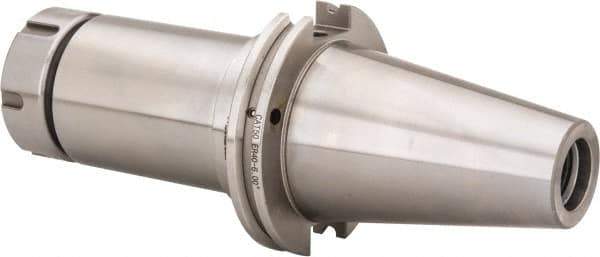 Accupro - 0.118" to 1.181" Capacity, 6" Projection, CAT50 Taper Shank, ER40 Collet Chuck - 0.0002" TIR, Through-Spindle & DIN Flange Coolant - Exact Industrial Supply