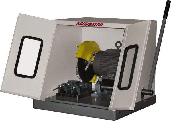 Kalamazoo - 10" Blade Diam, 5/8" Arbor Hole, Straight Chop & Cutoff Saw - 3,450 RPM, 2 hp, 220/440 Volts, 3 Phase - Exact Industrial Supply
