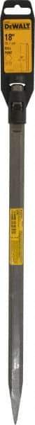 DeWALT - 18" OAL, 3/4" Shank Diam, Point Chisel - Hex Drive, Hex Shank, Steel - Exact Industrial Supply