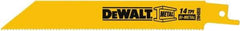 DeWALT - Bi-Metal Reciprocating Saw Blade - Straight Profile, 14 TPI, Toothed Edge - Exact Industrial Supply