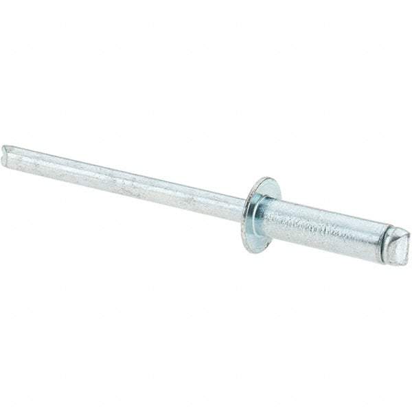 Value Collection - Size 56 Dome Head Steel Open End Blind Rivet - Steel Mandrel, 0.251" to 3/8" Grip, 0.312" Head Diam, 0.16" to 0.164" Hole Diam, 0.55" Length Under Head, 5/32" Body Diam - Exact Industrial Supply