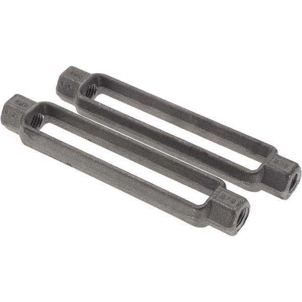 Value Collection - 3,500 Lb Load Limit, 5/8" Thread Diam, 6" Take Up, Steel Turnbuckle Body Turnbuckle - 7-7/8" Body Length, 15/16" Neck Length - Exact Industrial Supply