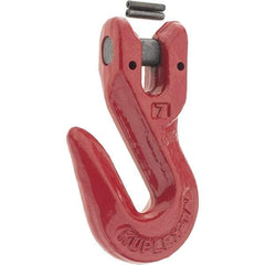 Value Collection - 9/32" Chain Diam, 100 Chain Grade Clevis Hook - 4,300 Lb Capacity, 11/16" ID, 13/32" Pin Diam, 3/8" Hook Throat, 2-1/8" OAL - Exact Industrial Supply