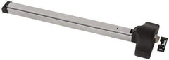 Yale - 30 to 36" Wide Door Range, Aluminum Painted Rim Exit Push Bar - Fits 30 to 36" Door, 2-1/2 Projection - Exact Industrial Supply