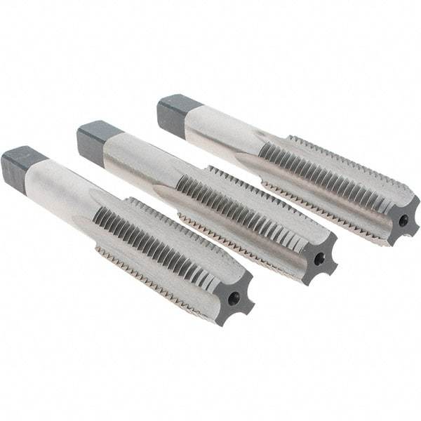 Vermont Tap & Die - M16x2.00 Metric, 4 Flute, Bottoming, Plug & Taper, Bright Finish, High Speed Steel Tap Set - Right Hand Cut, 3-13/16" OAL, 1-13/16" Thread Length, 6H Class of Fit, Series 3105M - Exact Industrial Supply