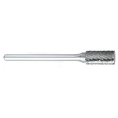 SM-51 -6mm × 12mm LOC × 6mm Shank × 50mm OAL Pointed Cone Carbide Medium Tough Cut Burr - Exact Industrial Supply