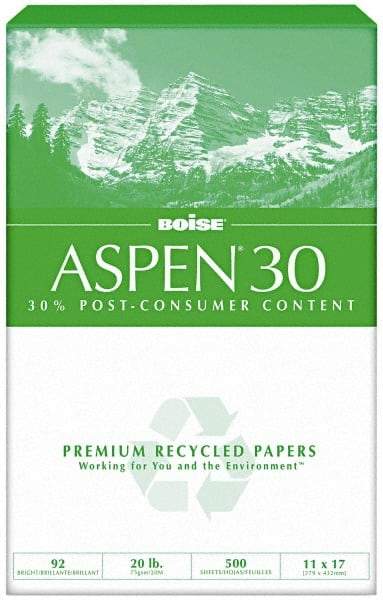 Boise - 11" x 17" White Copy Paper - Use with Laser Printers, High-Speed Copiers, Plain Paper Fax Machines - Exact Industrial Supply