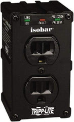 Tripp-Lite - 2 Outlets, 120 VAC15 Amps, 6' Cord, Power Outlet Strip - Floor, Keyhole Mount, 5-15 NEMA Configuration, 2-1/2" Strip - Exact Industrial Supply