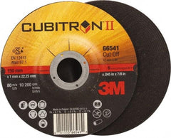 3M - 36 Grit, 6" Wheel Diam, 7/8" Arbor Hole, Type 27 Depressed Center Wheel - Ceramic, Resinoid Bond, S Hardness, 10,200 Max RPM - Exact Industrial Supply