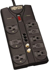 Tripp-Lite - 8 Outlets, 120 VAC15 Amps, 8' Cord, Power Outlet Strip - Floor, Keyhole Mount, 5-15 NEMA Configuration, 1.51" Strip - Exact Industrial Supply