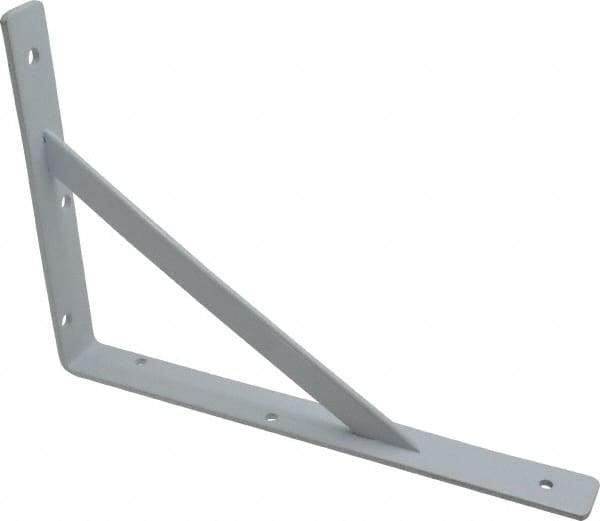 Knape & Vogt - 1,000 Lb Capacity, White Finish, L-Bracket - 12" Long, 8" High - Exact Industrial Supply