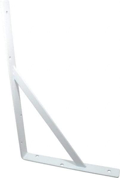 Knape & Vogt - 1,000 Lb Capacity, White Finish, L-Bracket - 16" Long, 10" High - Exact Industrial Supply