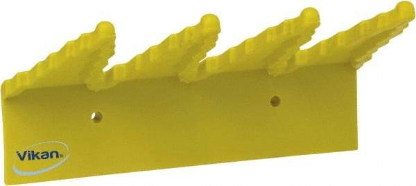 Vikan - 22 Lb, 6-1/2" Wide, 2-1/2" High, Polypropylene, Wall Bracket - 9-1/2" Long, 3 Holders - Exact Industrial Supply