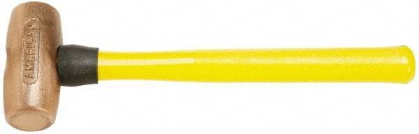 American Hammer - 4 Lb Head Nonsparking Mallet - 14-1/2" OAL, 13" Long Fiberglass Handle - Exact Industrial Supply