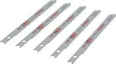 Milwaukee Tool - 3-5/8" Long, 14 Teeth per Inch, Bi-Metal Jig Saw Blade - Toothed Edge, 0.2813" Wide x 0.047" Thick, U-Shank - Exact Industrial Supply