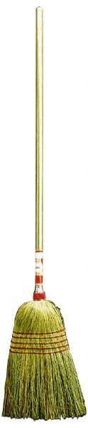 Weiler - 54" OAL Corn Bristle Broom - Wood Handle, 15" Bristle Length - Exact Industrial Supply