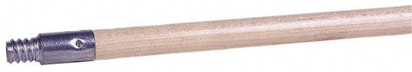 Weiler - 60 x 15/16" Wood Handle for Floor Brushes & Garage Brushes - Threaded Connection, Tan - Exact Industrial Supply