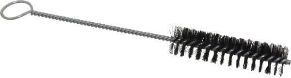 Weiler - 3" Long x 3/4" Diam Nylon Tube Brush - Single Spiral, 8-1/2" OAL, 0.012" Filament Diam, 1/8" Shank Diam - Exact Industrial Supply