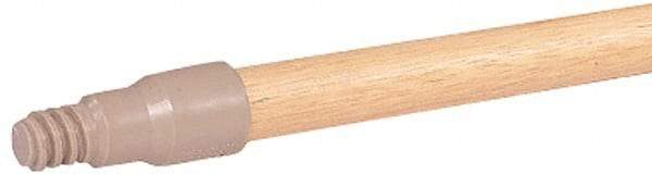 Weiler - 60 x 15/16" Wood Handle for Perma Sweep Floor Brushes - Threaded Connection, Tan - Exact Industrial Supply