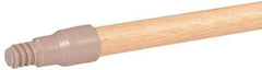Weiler - 60 x 15/16" Wood Handle for Perma Sweep Floor Brushes - Threaded Connection, Tan - Exact Industrial Supply