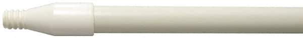 Weiler - 60 x 0.0833" Fiberglass Squeegee Handle - Threaded Connection, White - Exact Industrial Supply