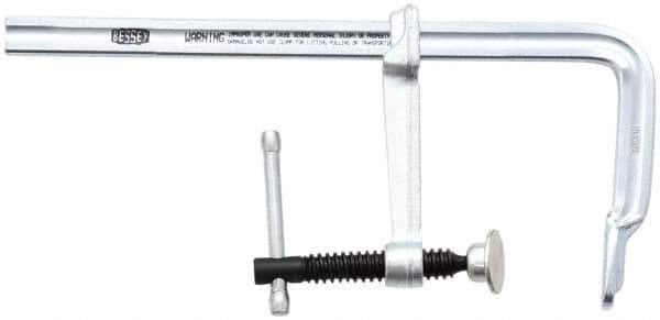 Bessey - 2-1/4" Deep Throat, 4" Max Capacity, Standard Sliding Arm Clamp - 400 Lb Clamping Pressure, 0.465" Spindle Diam - Exact Industrial Supply