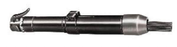 Chicago Pneumatic - 3,600 BPM, 25/32" Bore Diam, Pneumatic Inline Needle Scaler - 1-1/8" Stroke Length, 9.6 CFM, 90 psi, 3/8 NPT Inlet - Exact Industrial Supply