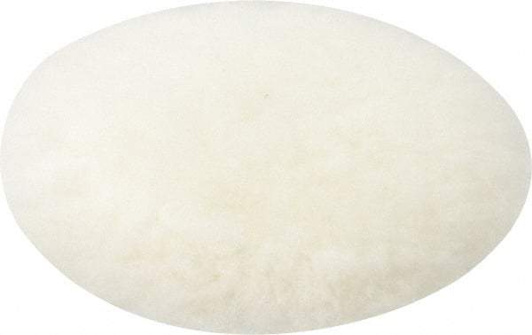 3M - 3" Diam Lambswool Bonnet Pad - 25/32" Pile, Hook & Loop Attachment - Exact Industrial Supply