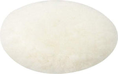 3M - 3" Diam Lambswool Bonnet Pad - 25/32" Pile, Hook & Loop Attachment - Exact Industrial Supply