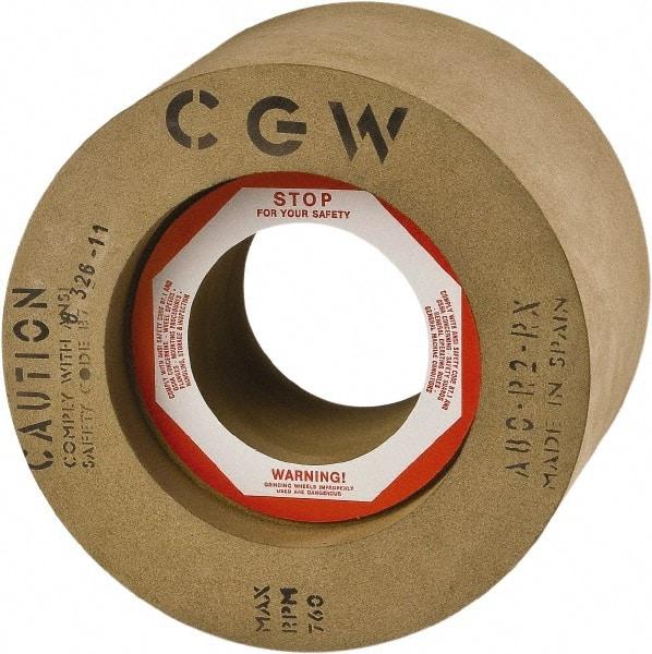 Camel Grinding Wheels - 2-1/2" Wide x 12" Diam, Type 1 Feed Wheel - 5" Hole Size, 80 Grit, Hardness R - Exact Industrial Supply