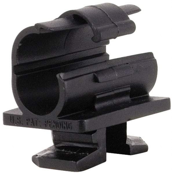 ZSI - 5/8" Tube Diam, Cushion Clamp - Black, 175 Lb Capacity, Polyamide - Exact Industrial Supply