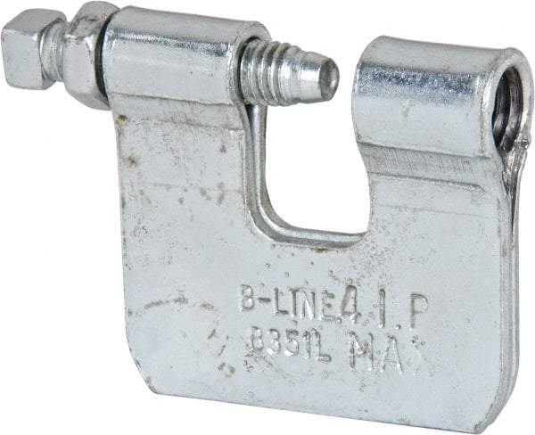 Cooper B-Line - 3/4" Max Flange Thickness, 1/2" Rod Steel C-Clamp with Locknut - 380 Lb Capacity, ASTM A1011 Carbon Steel - Exact Industrial Supply