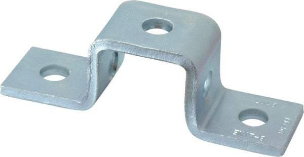 Cooper B-Line - Zinc Plated Carbon Steel Bracket Strut Fitting - 1/2" Bolt, 5 Holes, Used with Cooper B Line Channel & Strut (All Sizes Except B62 & B72) - Exact Industrial Supply