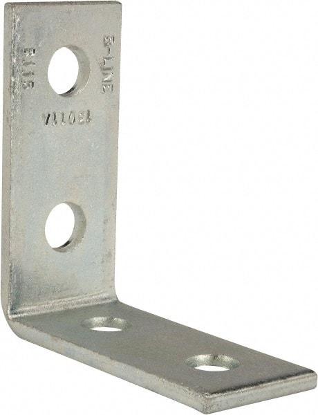 Cooper B-Line - Zinc Plated Carbon Steel 90° Strut Fitting - 1/2" Bolt, 4 Holes, Used with Cooper B Line Channel & Strut (All Sizes Except B62 & B72) - Exact Industrial Supply