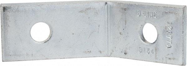Cooper B-Line - Zinc Plated Carbon Steel 45° Open Angle Strut Fitting - 1/2" Bolt, 2 Holes, Used with Cooper B Line Channel & Strut (All Sizes Except B62 & B72) - Exact Industrial Supply