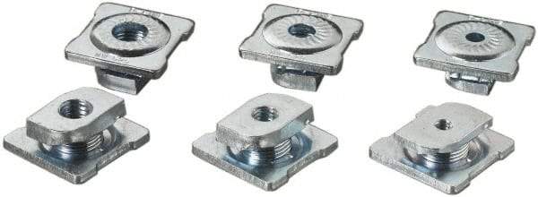 Cooper B-Line - Zinc Plated Carbon Steel Combo Strut Nut Washer - 450 Lb Capacity, 0.25" Bolt, 1 Hole, Used with Cooper B Line Channel & Strut (All Sizes Except B62 & B72) - Exact Industrial Supply