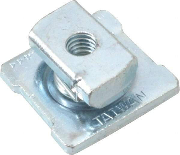 Cooper B-Line - Zinc Plated Carbon Steel Combo Strut Nut Washer - 1100 Lb Capacity, 0.375" Bolt, 1 Hole, Used with Cooper B Line Channel & Strut (All Sizes Except B62 & B72) - Exact Industrial Supply