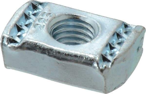 Cooper B-Line - 1/2" Rod, Zinc Plated Carbon Steel Channel Strut Nut with O Spring - 2000 Lb Capacity, 1/2" Bolt, 1 Hole, Used with Cooper B Line B11, B12, B22, B24, B26 & B32 Channel & Strut - Exact Industrial Supply
