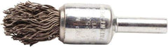 Weiler - Crimped, End Brushes - 1/2"X1/4X.02 CNTRLD FLARE END BRUSH - Exact Industrial Supply
