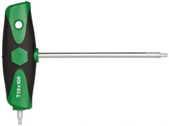 Wiha - T10 T-Handle Cushion Grip Torx Key Set - 100mm Length Under Head, T10 Torx Size - Exact Industrial Supply