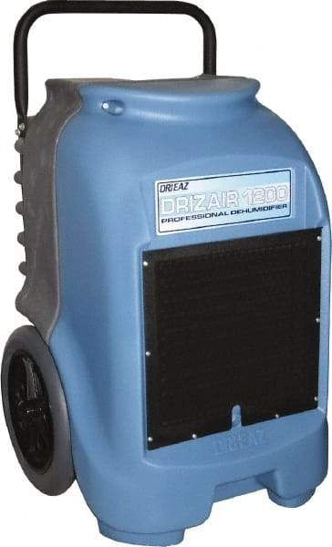 Dri-Eaz - 132 Pint Saturation Capacity, 6.4 Amp, Portable Dehumidifier - 19-1/2" Wide x 32" High x 19-1/2" Deep, 2 Pint Volume Capacity, 1 hp - Exact Industrial Supply