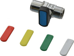 Aignep USA - 1/8" Pipe, Brass Miniature Ball Valve - Exact Industrial Supply