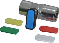 Aignep USA - 1/2" Pipe, Brass Miniature Ball Valve - Exact Industrial Supply