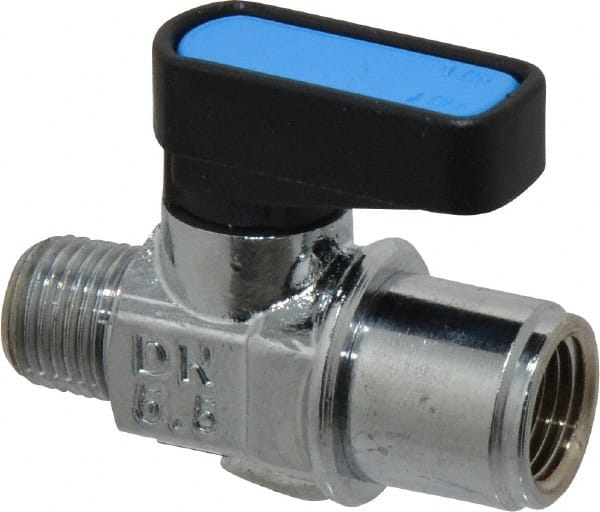 Aignep USA - 1/8" Pipe, Brass Miniature Ball Valve - Exact Industrial Supply
