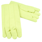 14" High Temperature Fiberglass Gloves - Wool Lined - Yellow - Exact Industrial Supply